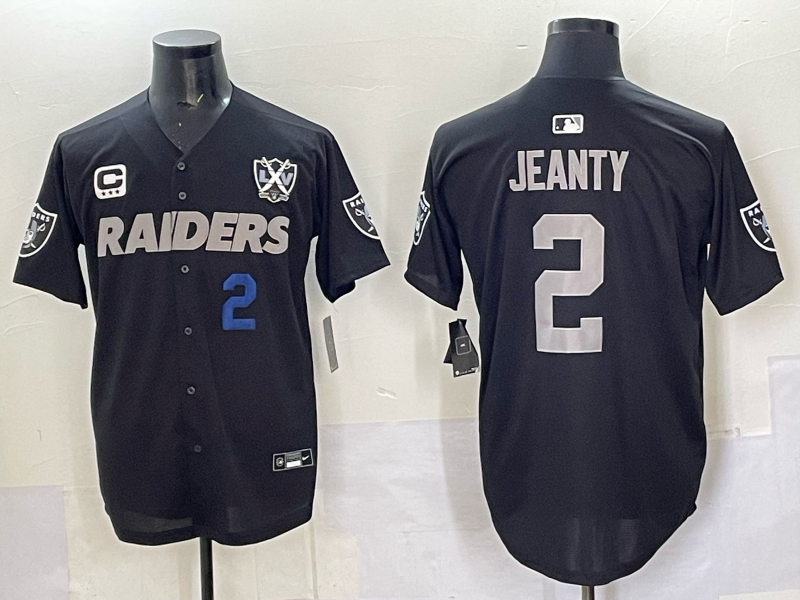 Men Oakland Raiders #2 Jeanty Black 2025 Nike NFL jersey 004->oakland raiders->NFL Jersey